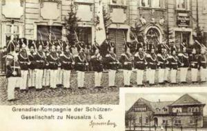 Schützengesellschaft um 1870